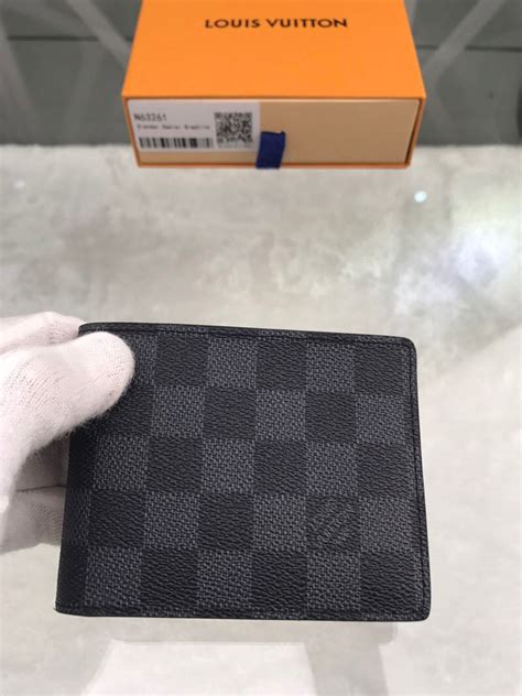 lv n63261|Slender Wallet in Men's Damier Graphite .